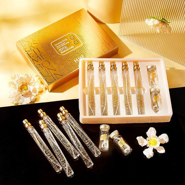 🔻پک نخ کلاژن ساز جذبی پروتئینی و اسپری طلا اچ ای اچ🔻 HIH INVERSE TIME BOUNCING GOLDEN PROTEIN SET BOX